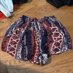Rue21 High Waist Blue and Pink Shorts